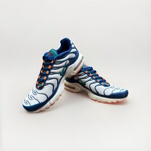 Nike Air Max Plus TN Tuned Air Youth 5.5Y Blue White Orange Sneakers
